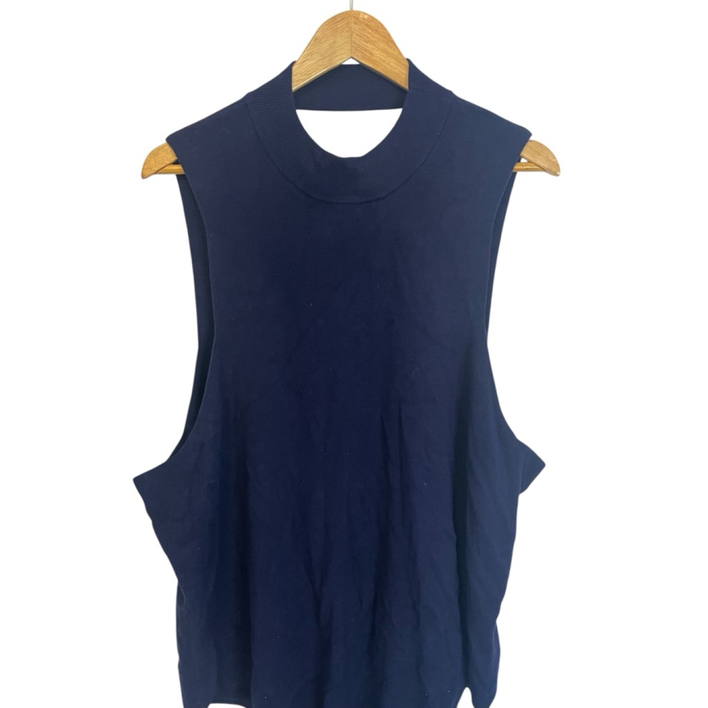 ASOS Design Curve Navy Open Back Mock Neck Bodysuit Plus Size 24 - Picture 3 of 10